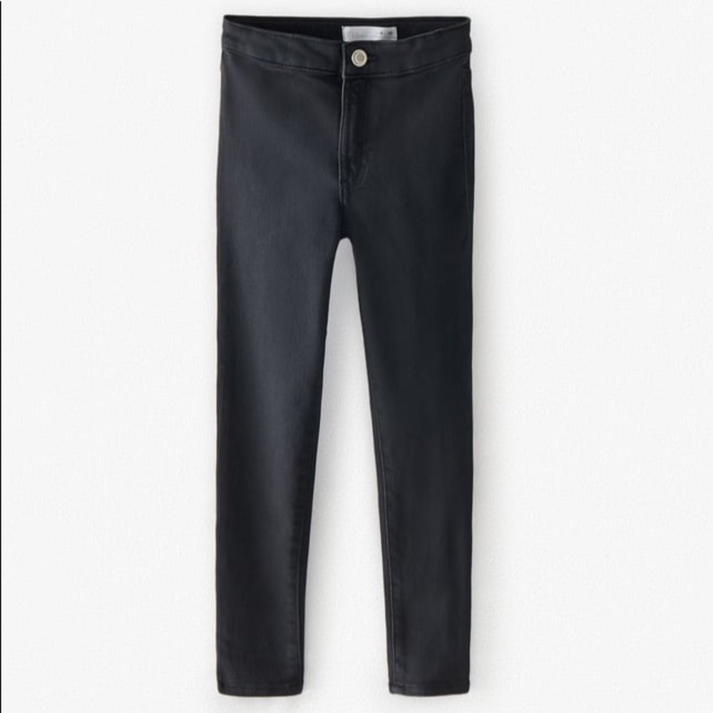 high rise black jeans